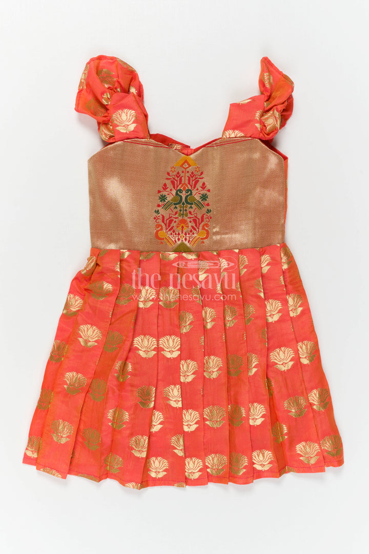 Baby Girl Frock with Silk Material for Weddings and Traditional Celebrations