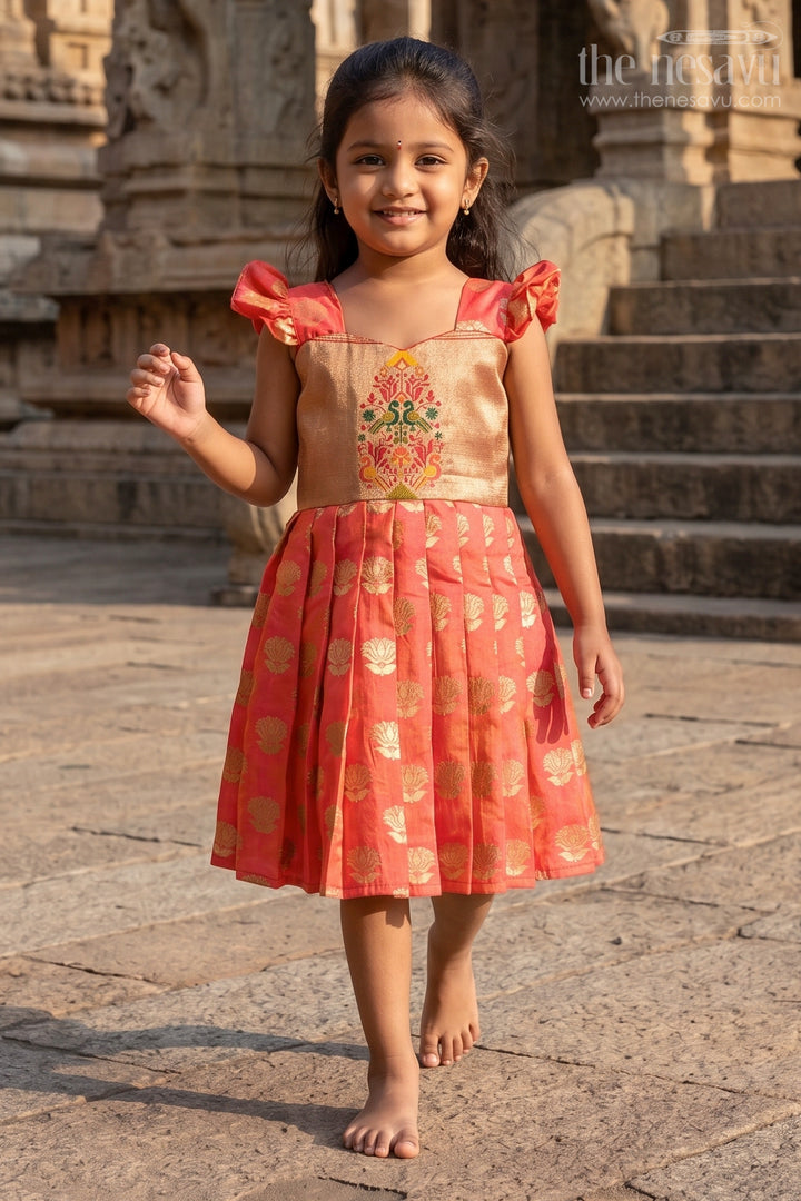Baby Girl Frock with Silk Material for Weddings and Traditional Celebrations