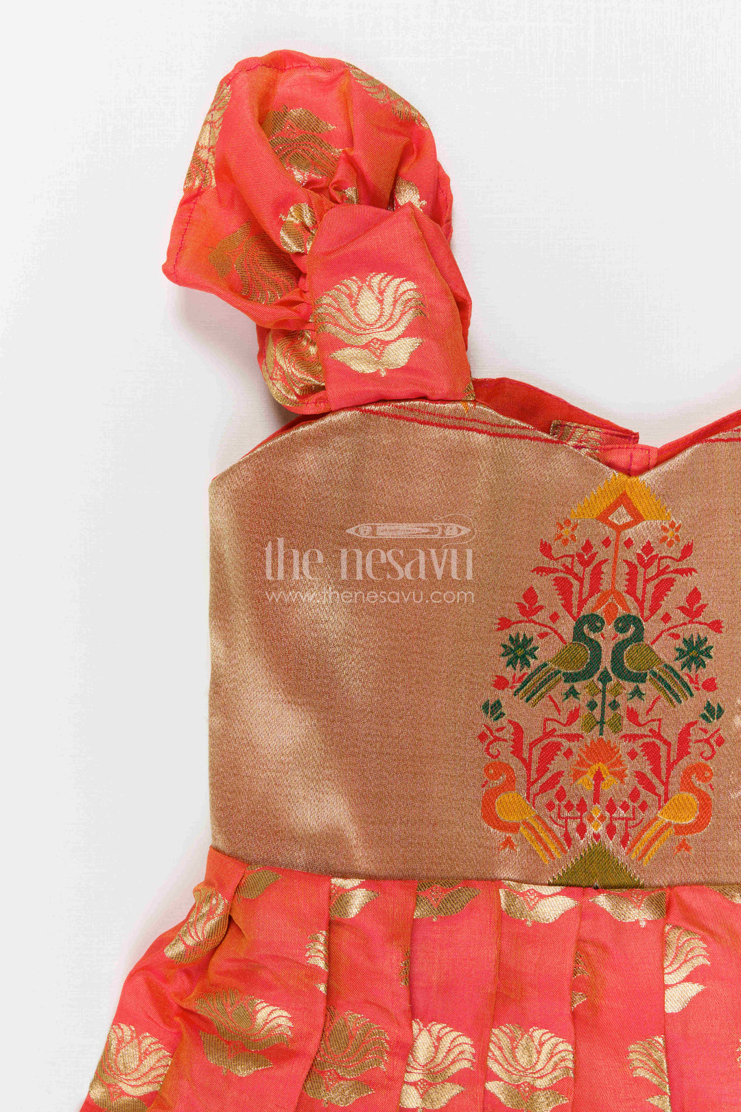 Baby Girl Frock with Silk Material for Weddings and Traditional Celebrations