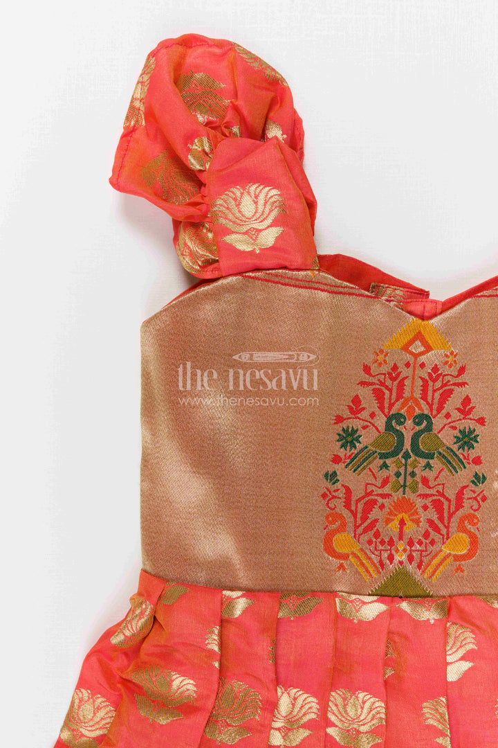 Baby Girl Frock with Silk Material for Weddings and Traditional Celebrations