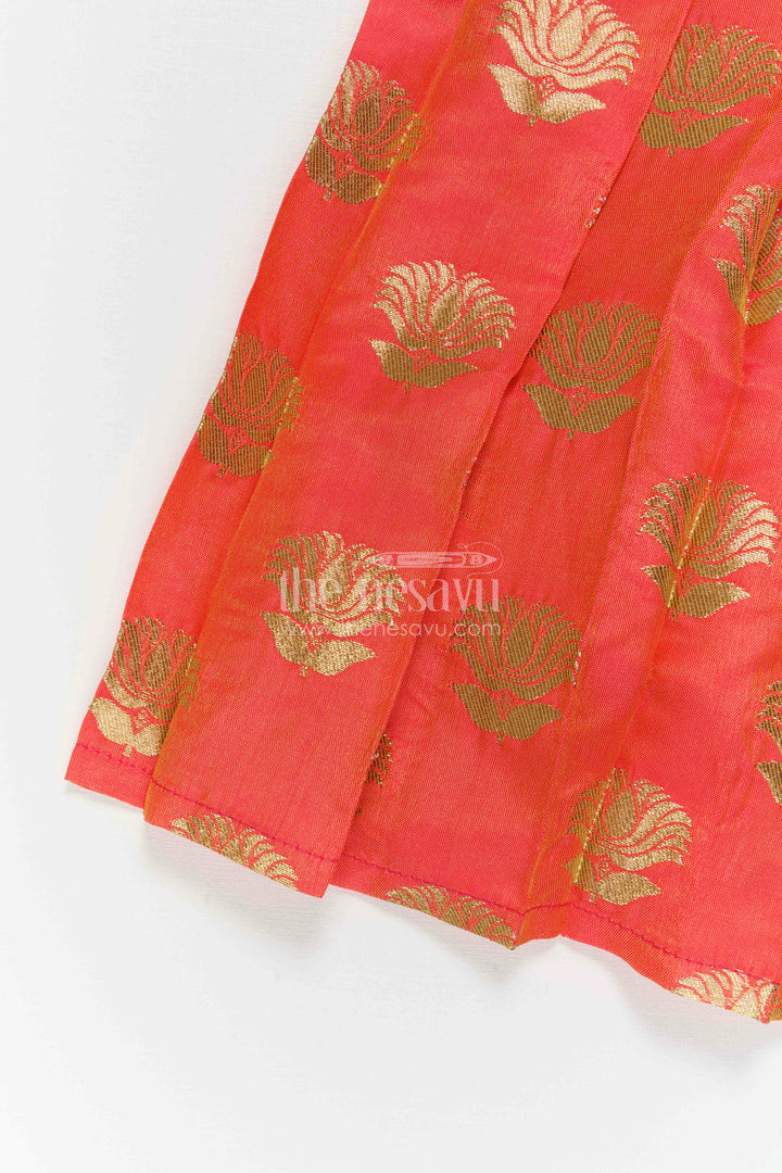Baby Girl Frock with Silk Material for Weddings and Traditional Celebrations