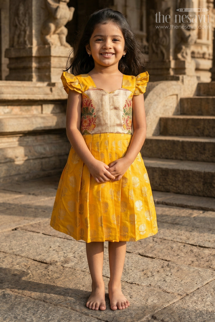 Baby Girl Silk Frock for Festive Celebrations and Ethnic Occasions