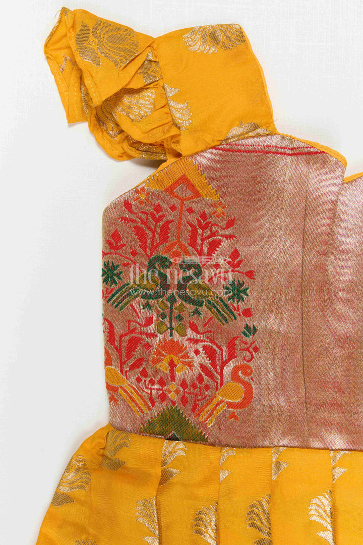 Baby Girl Silk Frock for Festive Celebrations and Ethnic Occasions