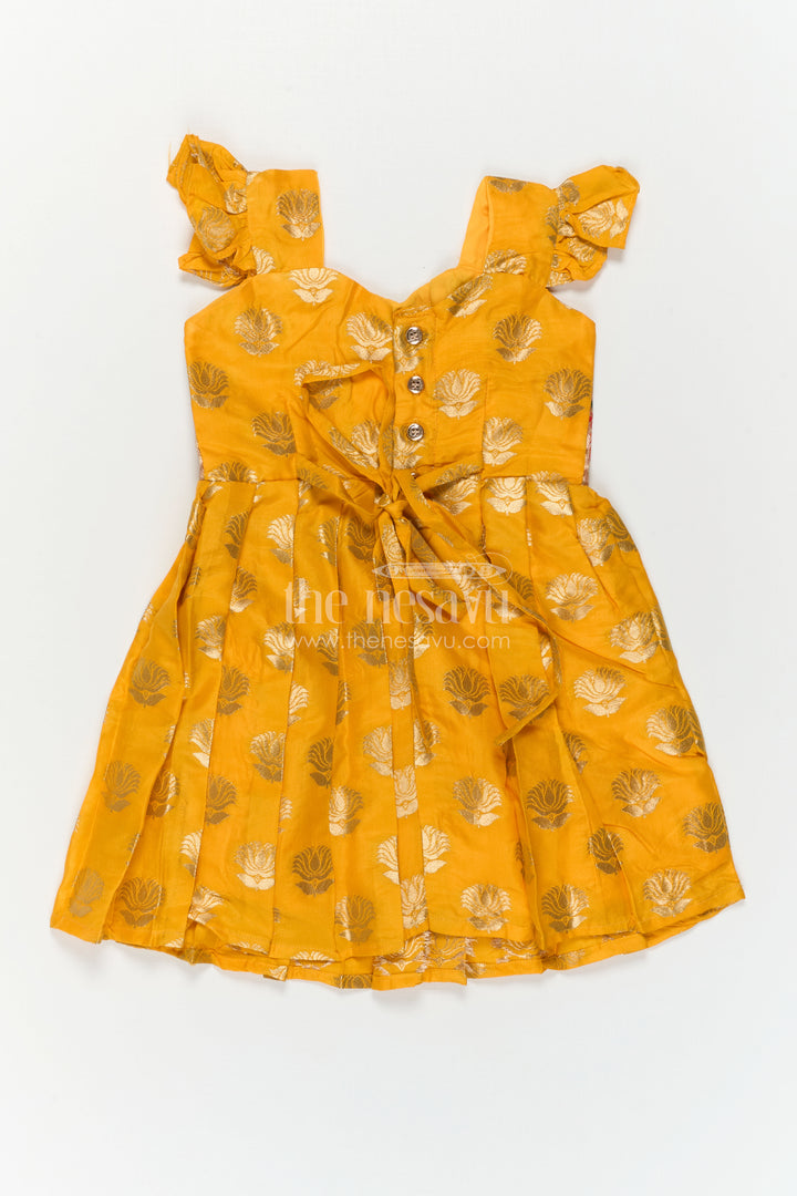 Baby Girl Silk Frock for Festive Celebrations and Ethnic Occasions