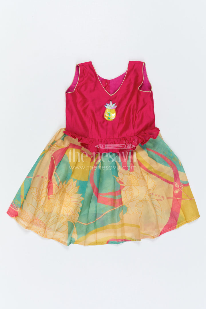 Baby Girl Silk Frock for Festive Birthdays and Celebrations