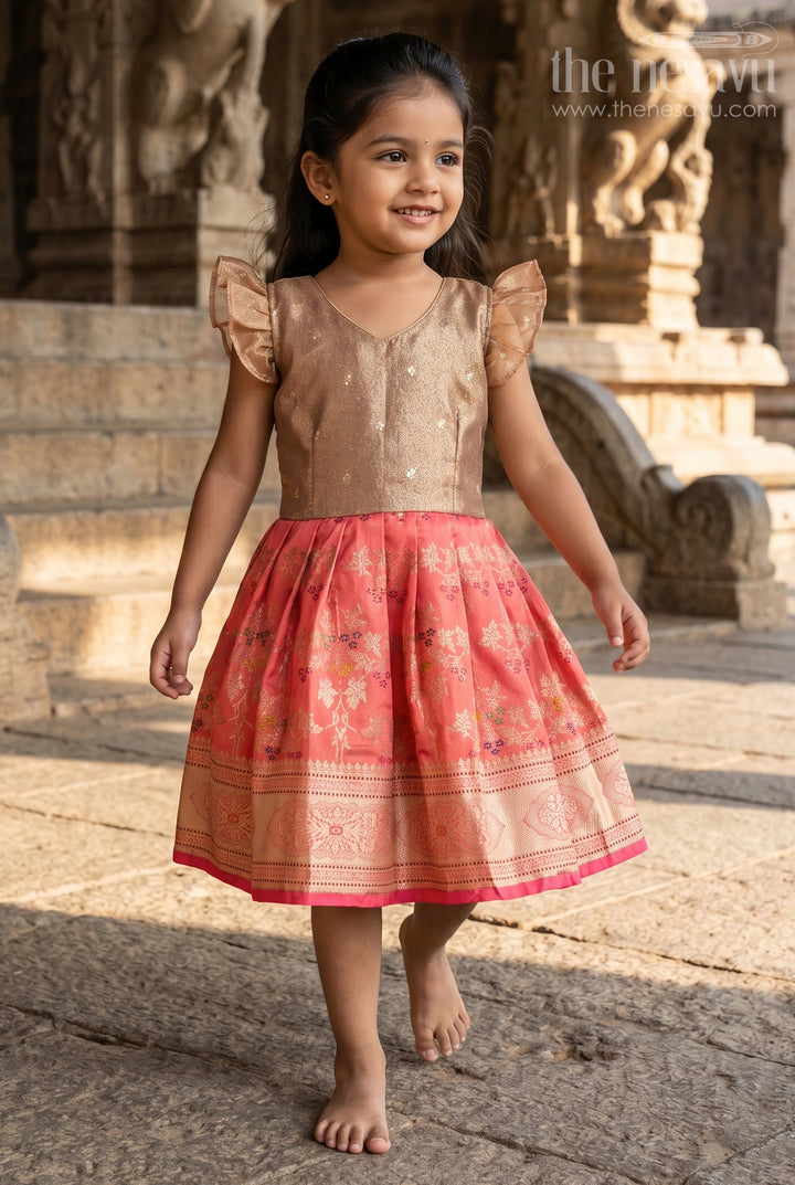Girls Festive Silk Dress for Weddings and Family Occasions