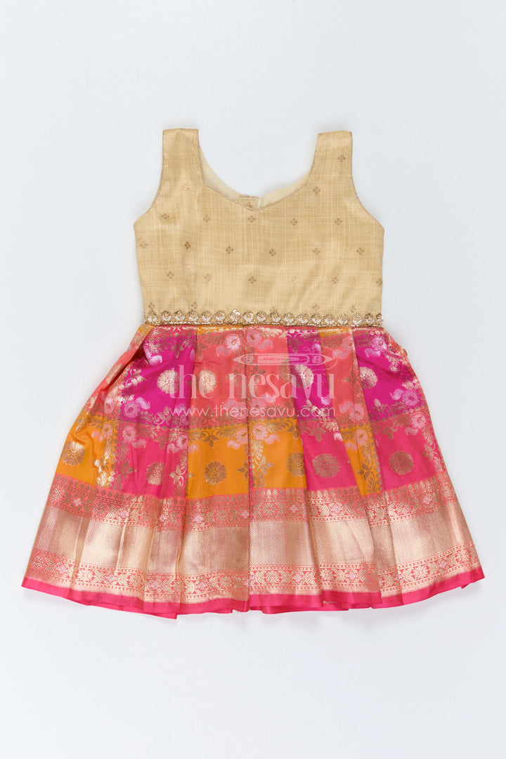 Kids Festive Silk Dress for Traditional Celebrations and Photos