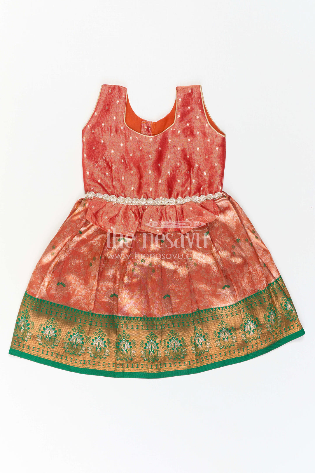 Baby Girl Silk Frock for Festive Photos and Traditional Functions