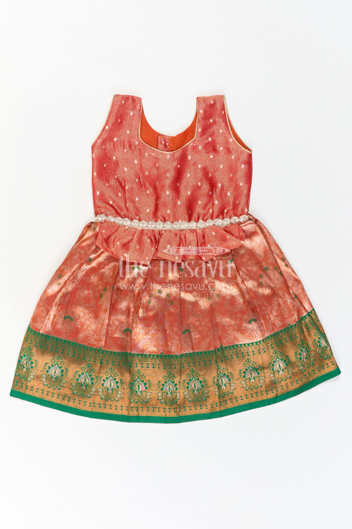 Baby Girl Silk Frock for Festive Photos and Traditional Functions