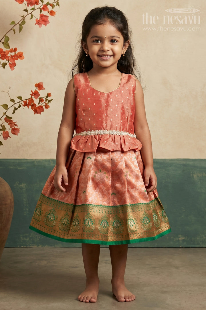 Baby Girl Silk Frock for Festive Photos and Traditional Functions