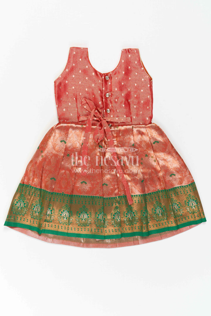 Baby Girl Silk Frock for Festive Photos and Traditional Functions