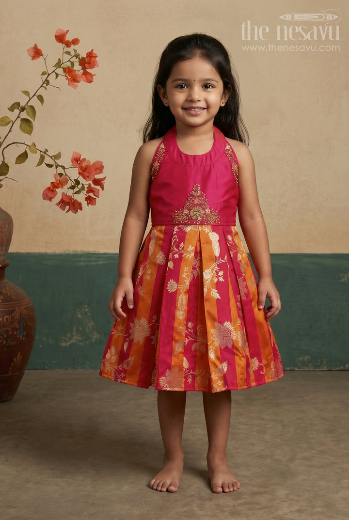 Girls Ethnic Party Dress for Birthdays and Festive Photoshoots