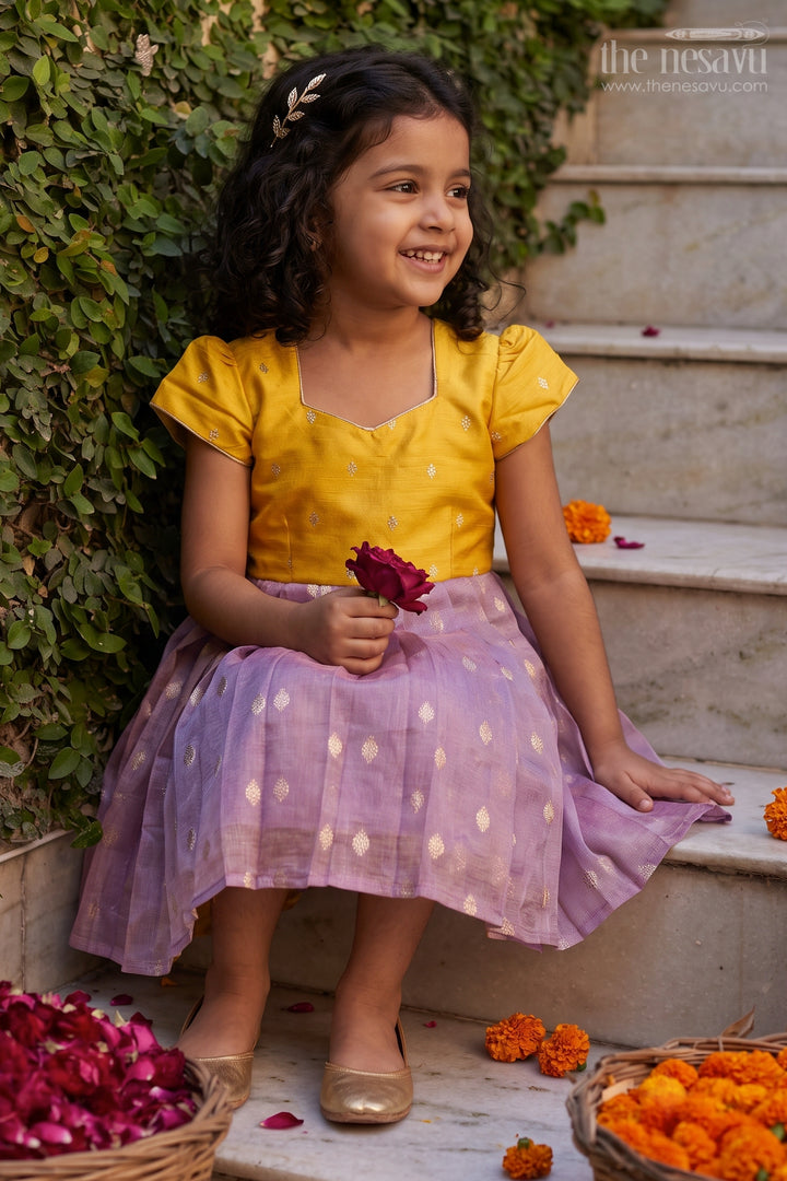 Girls Silk Frock for Festive Pooja and Celebration Wear