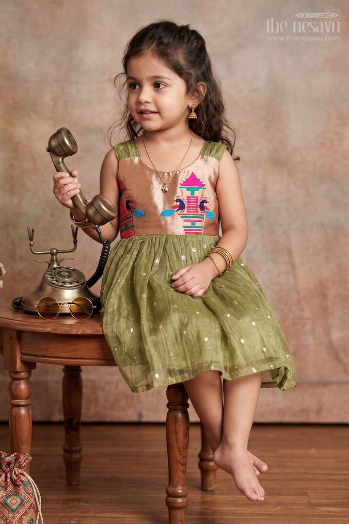 Baby Girl Silk Frock for Birthday Party and Photoshoot