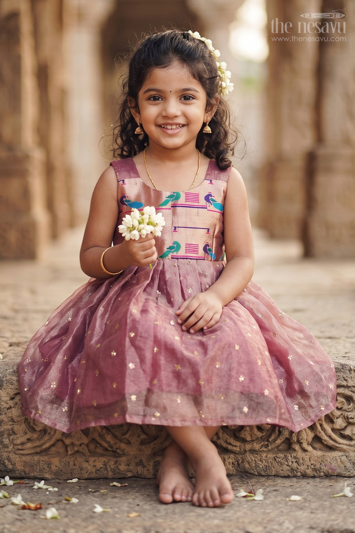 Toddler Girl Silk Frock for Festive Pooja and Family Events