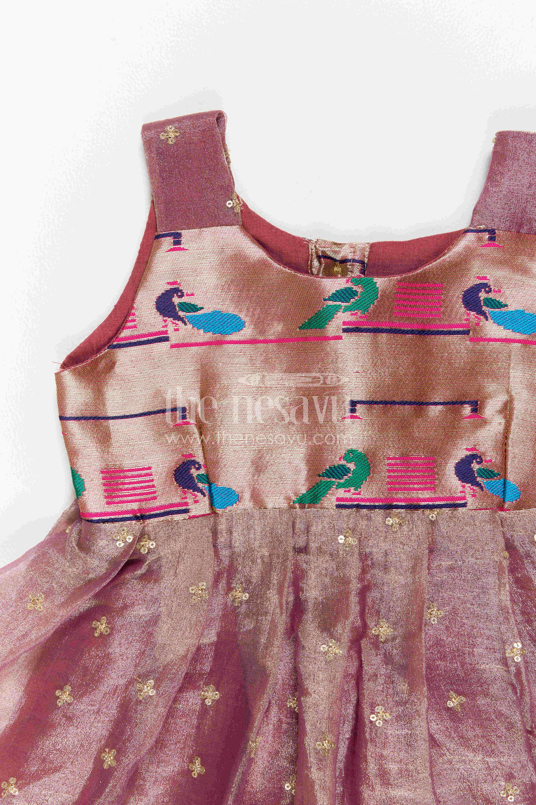 Toddler Girl Silk Frock for Festive Pooja and Family Events