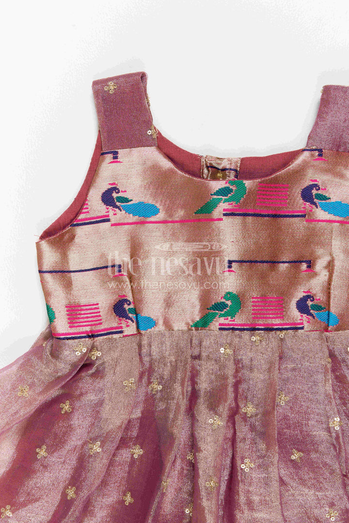 Toddler Girl Silk Frock for Festive Pooja and Family Events