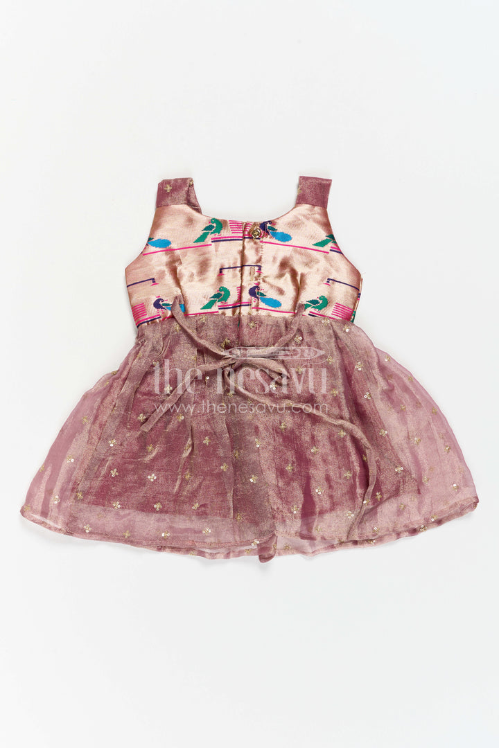Toddler Girl Silk Frock for Festive Pooja and Family Events
