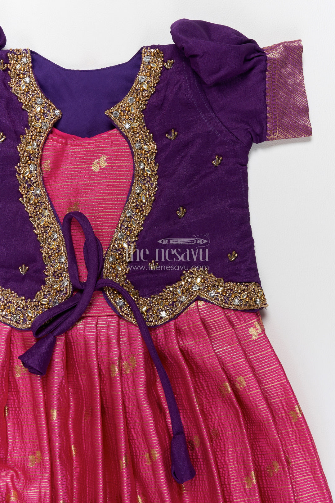 Ethnic Party Frock for Girls in Pink for Celebrations and Photos