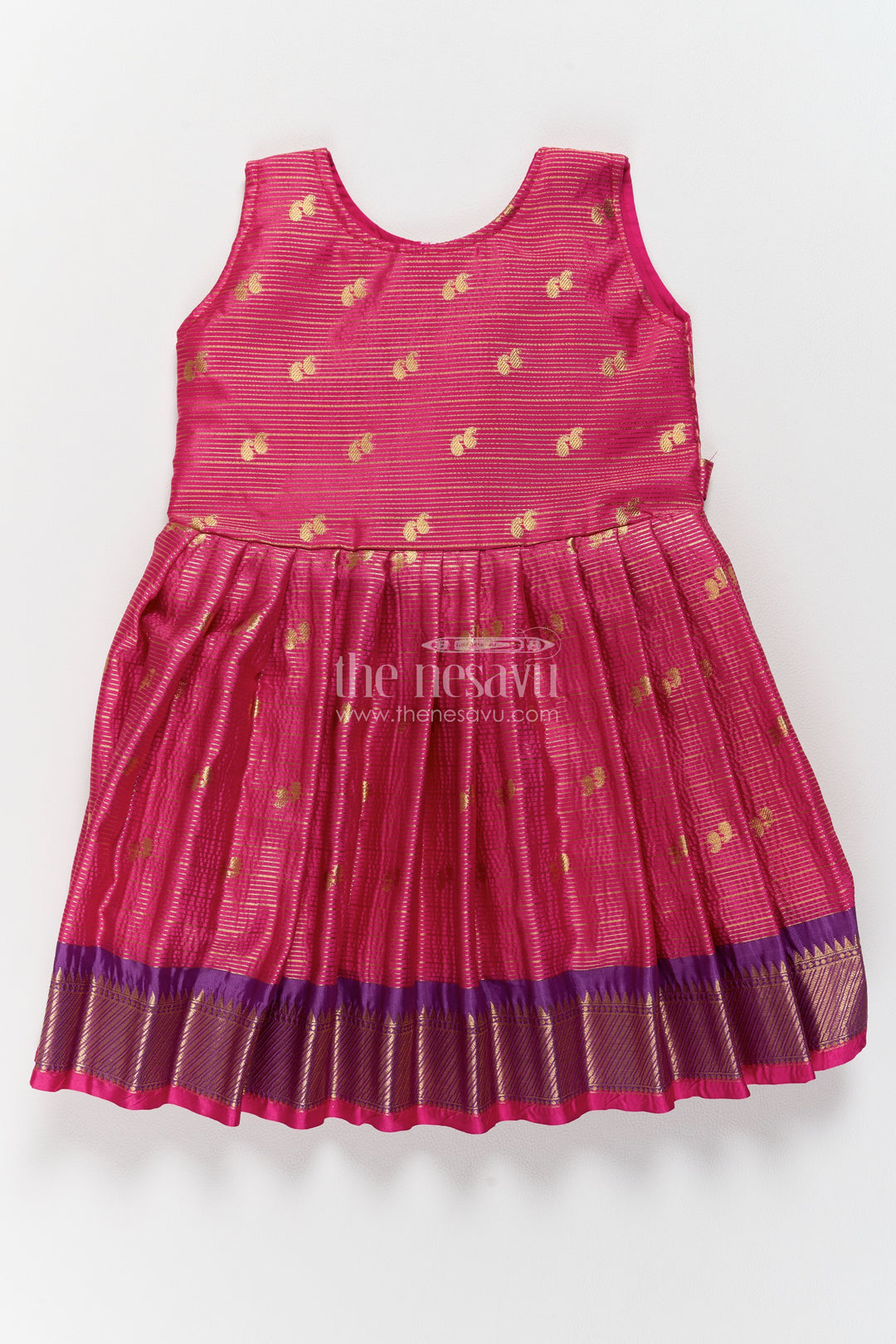 Ethnic Party Frock for Girls in Pink for Celebrations and Photos