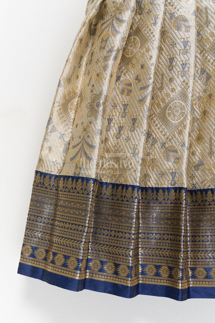 Ethnic Party Frock for Girls in Blue for Joyful Occasions