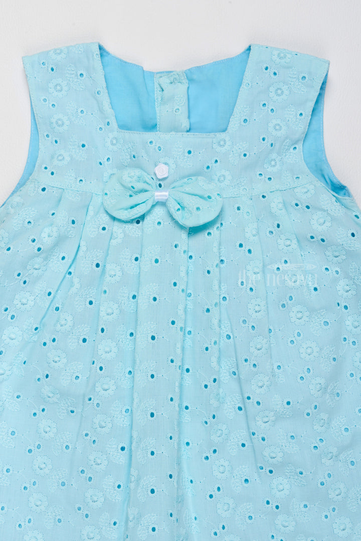 The Nesavu Baby Casual Sets Adorable Baby Soft Hug Clothes Set for Girls with Delicate Embroidered Design Nesavu Baby Soft Hug Clothes Set Girls Sky Blue Baby Casual Sets | The Nesavu