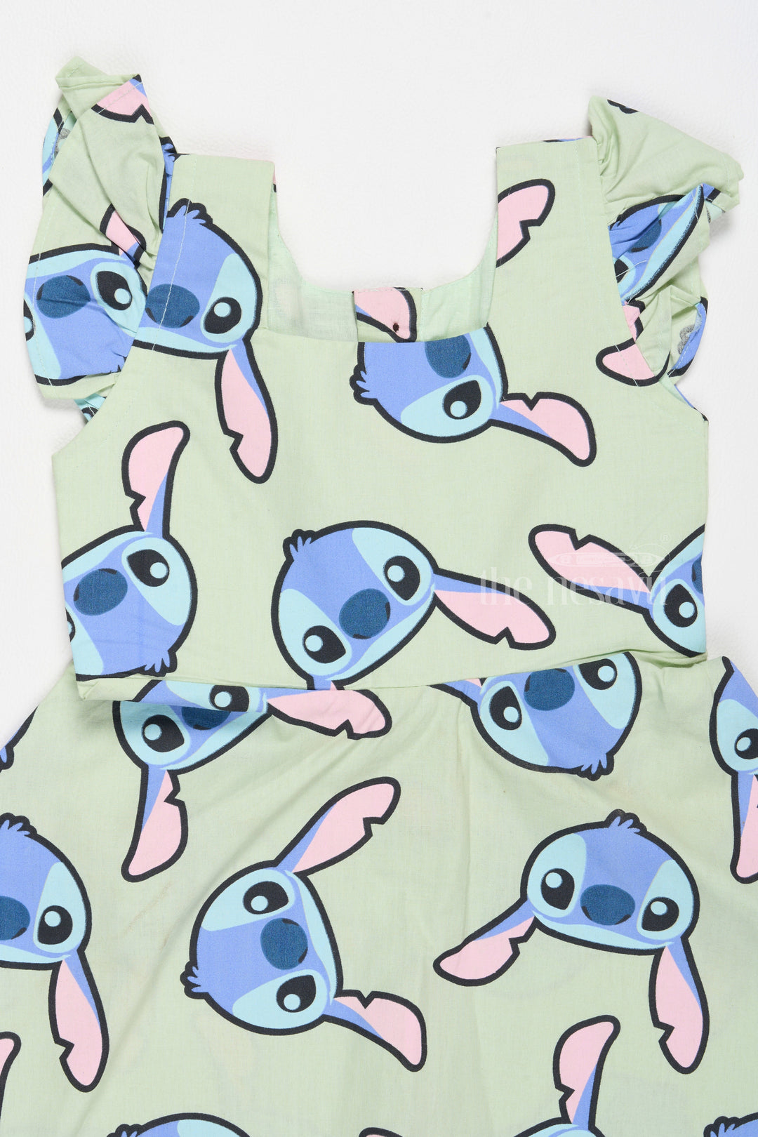 The Nesavu Girls Cotton Frock Adorable Girls Pure Cotton Frock with Playful Cartoon Print and Cap Sleeves Nesavu Girls Pure Cotton Frock Cartoon Print Cap Sleeves Relaxed Fit | The Nesavu