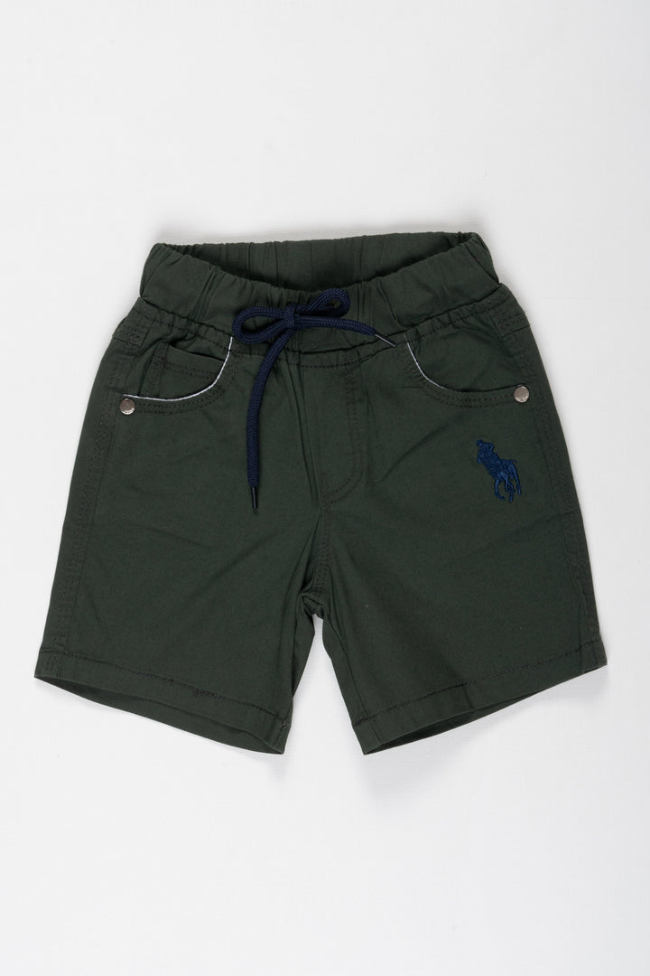 The Nesavu Boys Shorts Adventurous Boys Forest Green Athletic Shorts Nesavu 14 (6M) / Green BWS001G-14 Boys Green Outdoor Shorts | The Nesavu