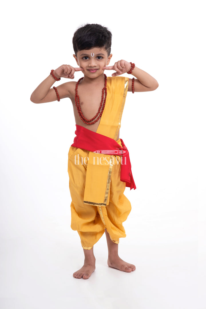 The Nesavu Boys Dothi Set Ayodhya Rama Fancy Dress Set for Boys with Accessories Nesavu Nesavu Ayodhya Rama Fancy Dress Set for Boys with Accessories - Ram Navami Special