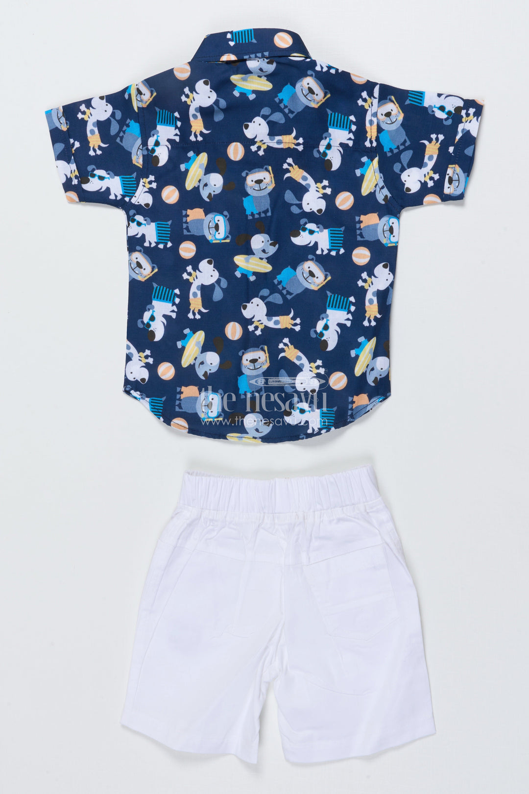The Nesavu Boys Casual Set Baby Boy Casual Cotton Set with Digital Printed Shirt and Shorts Nesavu Nesavu baby boy digital print cotton casual set with shirt and shorts for daily wear
