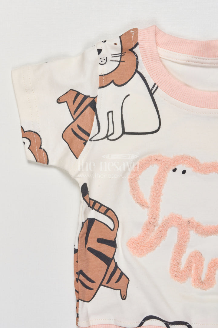 The Nesavu Boys Casual Set Baby Boy Cotton Casual Set with Playful Prints for Warm Weather Nesavu Nesavu baby boy cotton printed top shorts set summer comfort casual outings