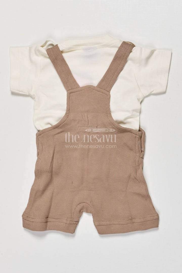 The Nesavu Baby Dungarees Baby Boy Cotton Dungaree Outfit for Casual Comfort and Cute Style Nesavu Nesavu baby boy cotton dungaree tee set casual days toddler comfort