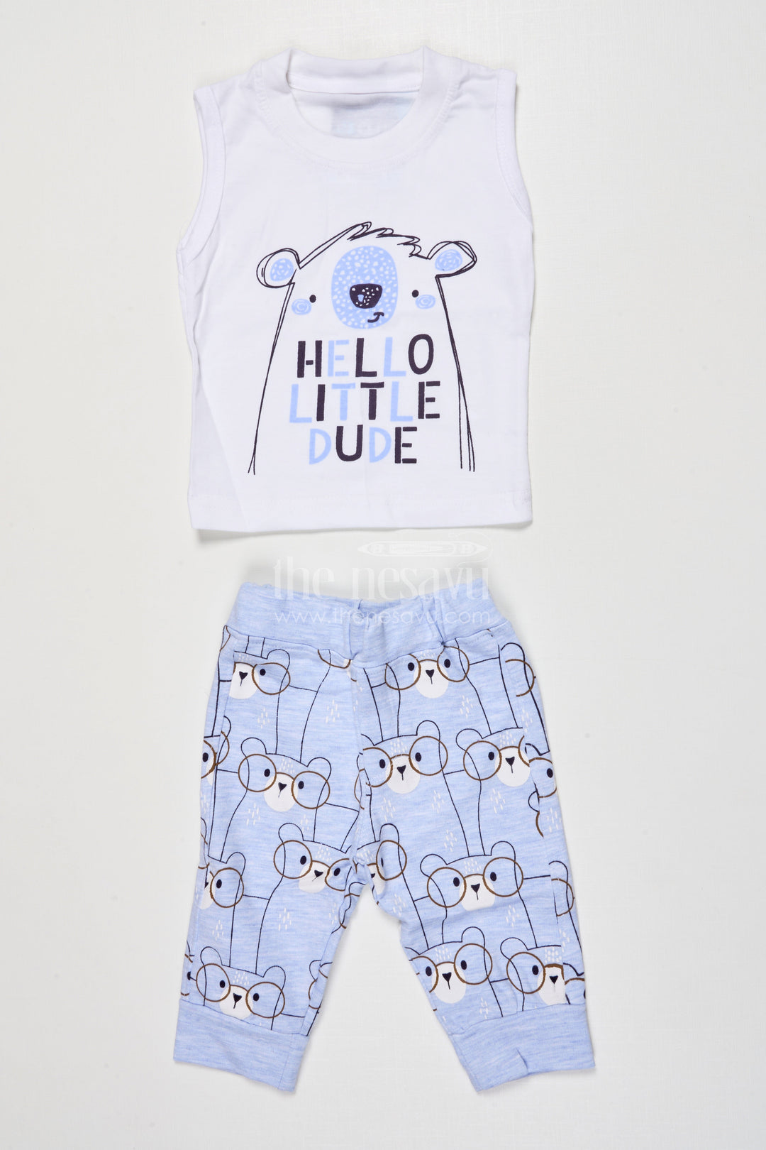 The Nesavu Boys Casual Set Baby Boy Printed Cotton Co-ord Set for Casual Daywear Nesavu Nesavu baby boy cotton co-ord set digital print everyday play comfort