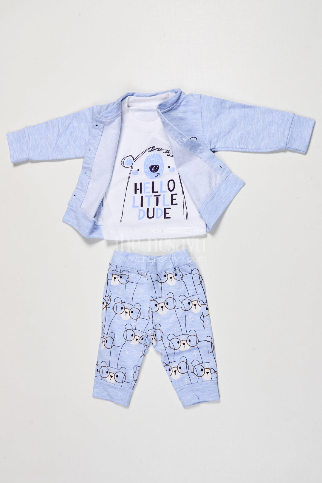 The Nesavu Boys Casual Set Baby Boy Printed Cotton Co-ord Set for Casual Daywear Nesavu Nesavu baby boy cotton co-ord set digital print everyday play comfort