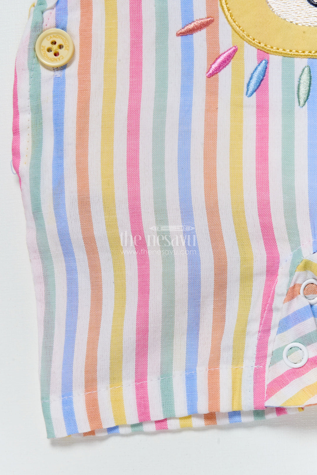 The Nesavu Baby Casual Sets Baby Boy Striped Cotton Set with Lion Patch for Playful Comfort Nesavu Nesavu baby boy striped cotton set lion patch  perfect casual comfort everyday fun