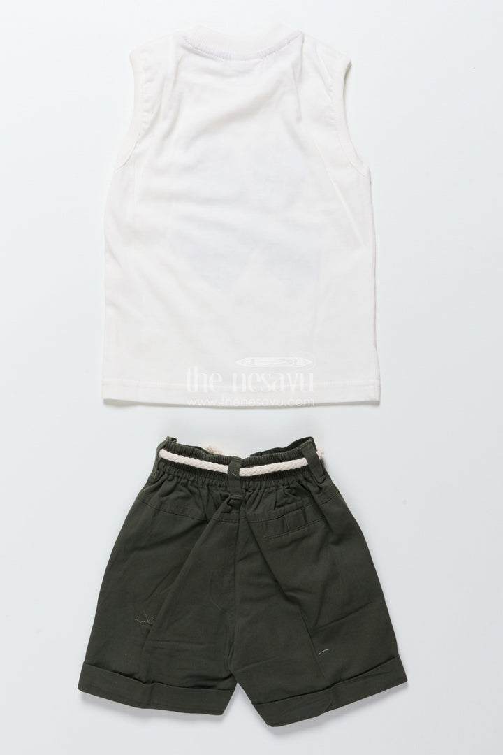 The Nesavu Boys Casual Set Baby Boys Cotton Printed Set for Playdates and Everyday Wear Nesavu Nesavu baby boys cotton digital print set everyday wear playdates summer outings