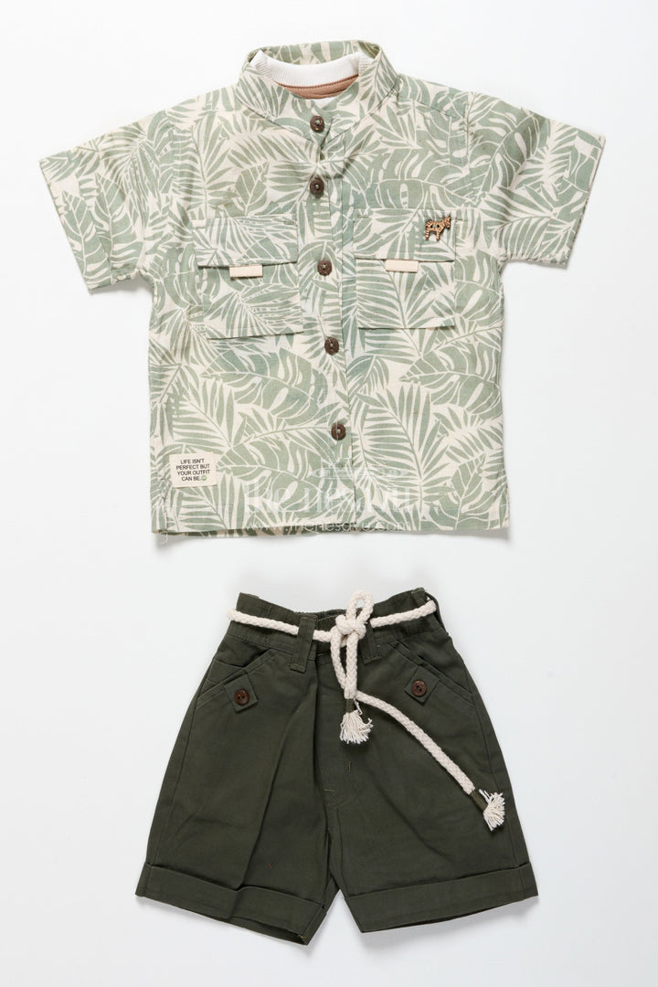 The Nesavu Boys Casual Set Baby Boys Cotton Printed Set for Playdates and Everyday Wear Nesavu Nesavu baby boys cotton digital print set everyday wear playdates summer outings