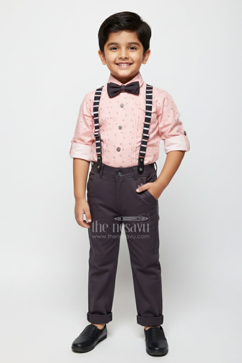 The Nesavu Boys Casual Set Baby Boys Digital Print Casual Set for Playdates and Weekends Nesavu 16 (1Y) / Pink BCS421A-16 Nesavu baby boys digital printed cotton set playdates daycare everyday wear