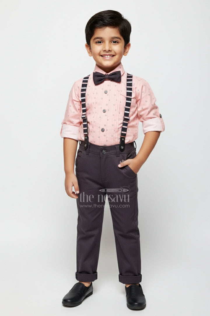 The Nesavu Boys Casual Set Baby Boys Digital Print Casual Set for Playdates and Weekends Nesavu 16 (1Y) / Pink BCS421A-16 Nesavu baby boys digital printed cotton set playdates daycare everyday wear