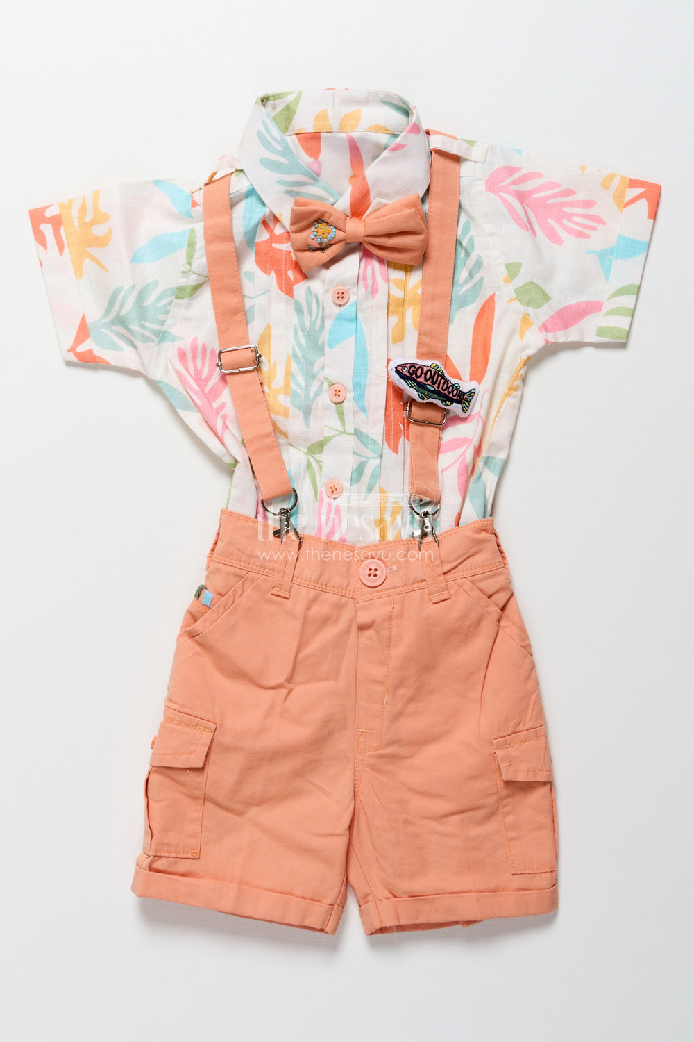 The Nesavu Boys Casual Set Baby Boys Digital Print Cotton Set for Casual Outings and Play Nesavu Nesavu baby boys digital printed cotton set summer playdates casual wear daycare