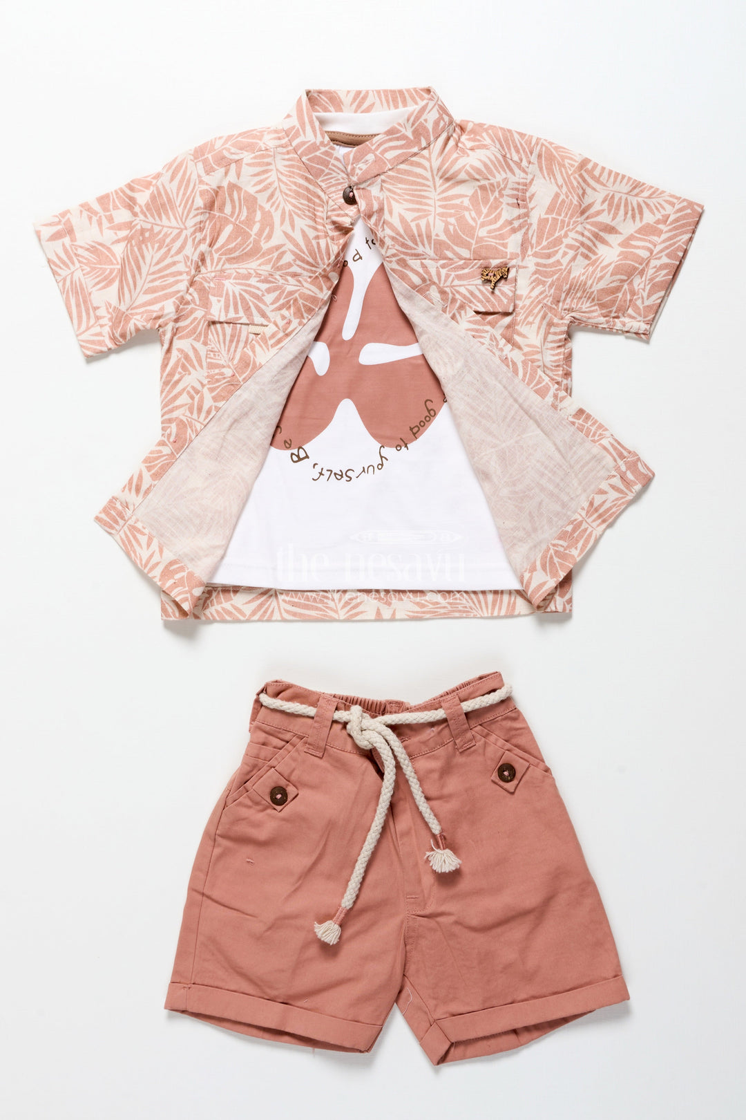 The Nesavu Boys Casual Set Baby Boys Digital Print Cotton Set for Weekend Wear and Photos Nesavu Nesavu baby boys digital printed cotton set birthdays casual weekends warm weather days