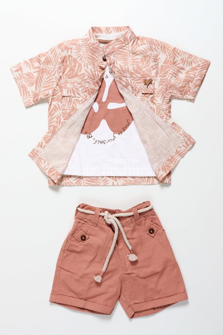 The Nesavu Boys Casual Set Baby Boys Digital Print Cotton Set for Weekend Wear and Photos Nesavu Nesavu baby boys digital printed cotton set birthdays casual weekends warm weather days