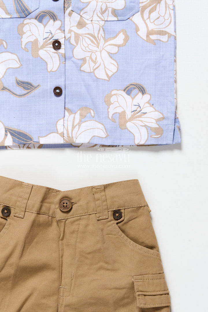 The Nesavu Boys Casual Set Baby Boys Digital Printed Cotton Set for Playdates and Casual Fun Nesavu Nesavu baby boys digital print cotton set playdates outings casual everyday wear