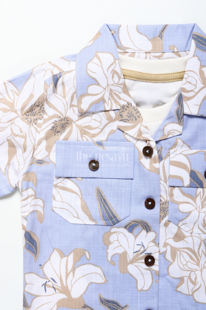 The Nesavu Boys Casual Set Baby Boys Digital Printed Cotton Set for Playdates and Casual Fun Nesavu Nesavu baby boys digital print cotton set playdates outings casual everyday wear