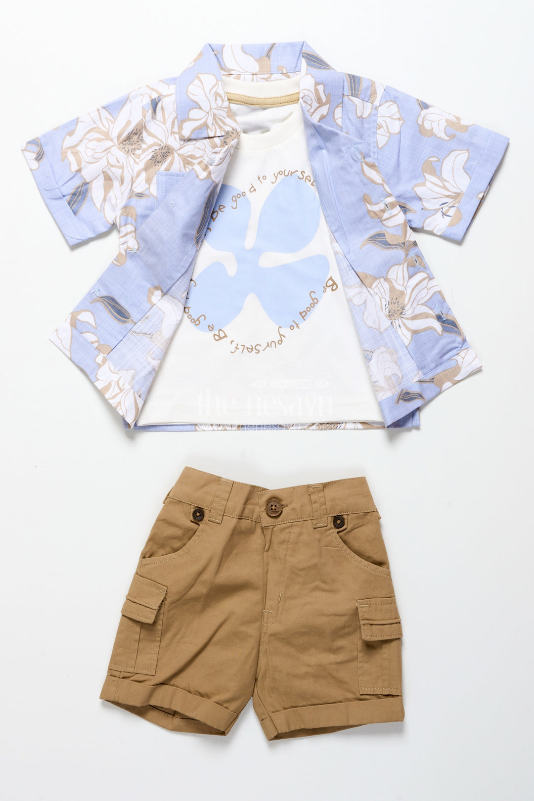 The Nesavu Boys Casual Set Baby Boys Digital Printed Cotton Set for Playdates and Casual Fun Nesavu Nesavu baby boys digital print cotton set playdates outings casual everyday wear