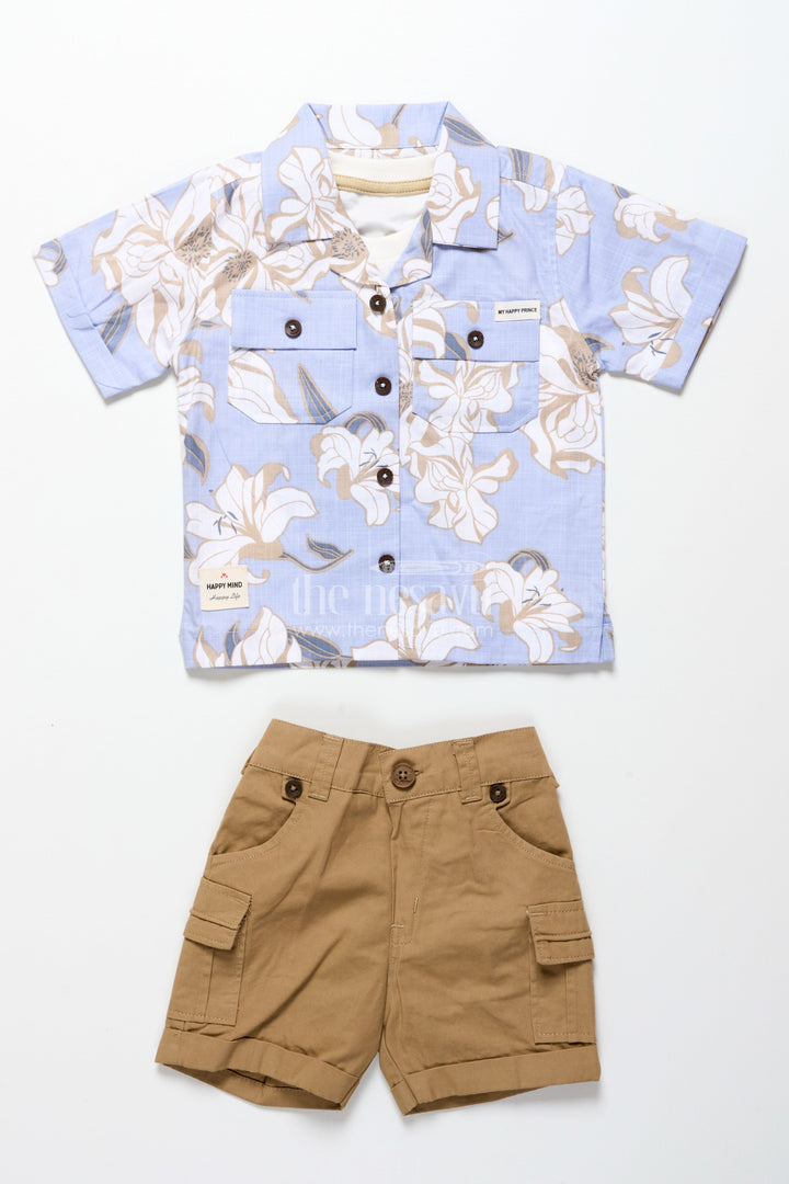 The Nesavu Boys Casual Set Baby Boys Digital Printed Cotton Set for Playdates and Casual Fun Nesavu Nesavu baby boys digital print cotton set playdates outings casual everyday wear