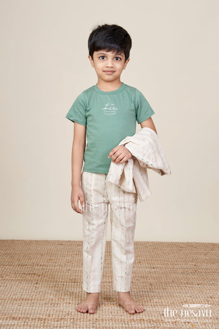 The Nesavu Boys Blazer Set Baby Boys Embroidered Blazer Set for Traditional Celebrations Nesavu Nesavu baby boys embroidered blazer set festive occasions weddings cultural celebrations