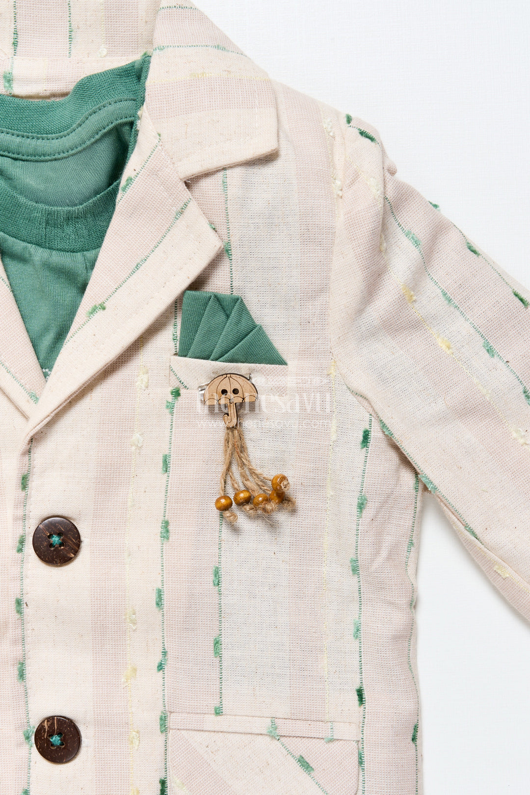 The Nesavu Boys Blazer Set Baby Boys Embroidered Blazer Set for Traditional Celebrations Nesavu Nesavu baby boys embroidered blazer set festive occasions weddings cultural celebrations