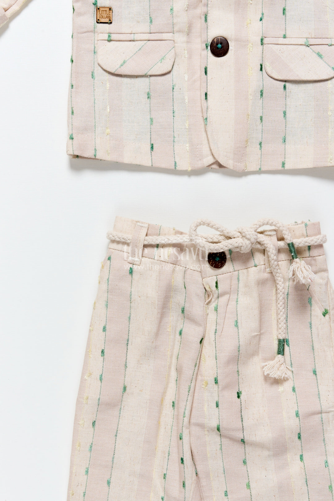 The Nesavu Boys Blazer Set Baby Boys Embroidered Blazer Set for Traditional Celebrations Nesavu Nesavu baby boys embroidered blazer set festive occasions weddings cultural celebrations