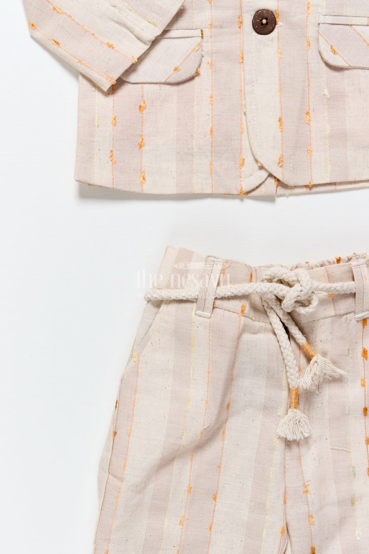 The Nesavu Boys Blazer Set Baby Boys Embroidered Blazer Set for Weddings and Stage Functions Nesavu Nesavu baby boys embroidered blazer set weddings parties traditional celebrations